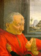 Domenico Ghirlandaio An Old Man and his Grandson oil painting on canvas